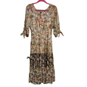 Women‎ Olive Hill Floral Tiered Dress Multicolor Size med